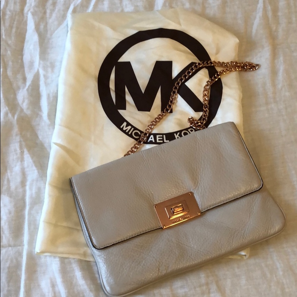 Michael Kors Off-white w/rose gold clasp and strap